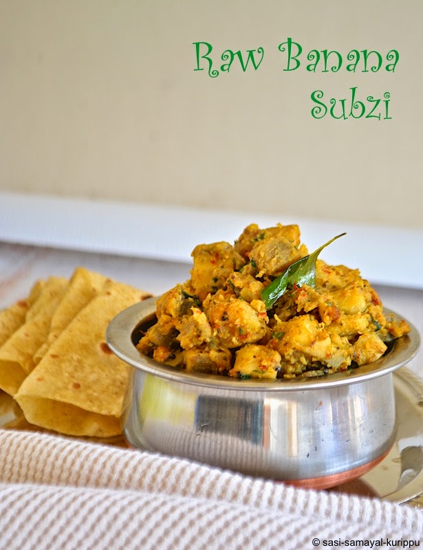 Submitted 1 year ago by marucentsay. Sasi S Kitchen Raw Banana Subzi