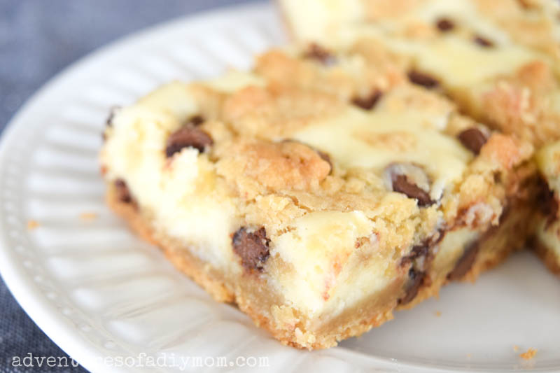 Chocolate Chip Cream Cheese Cookie Bars - Adventures of a DIY Mom