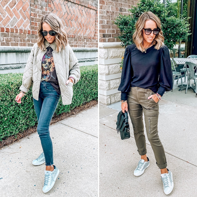 Two Peas in a Blog: How to style sneakers with Evereve - Part 2: Glitter