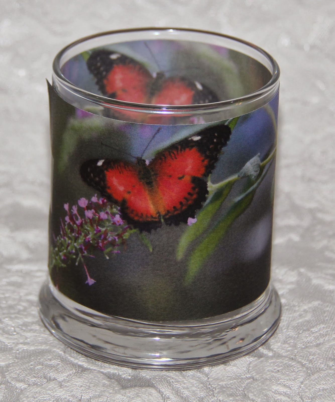 Express Your Creativity Butterfly Vellum Candle Holder