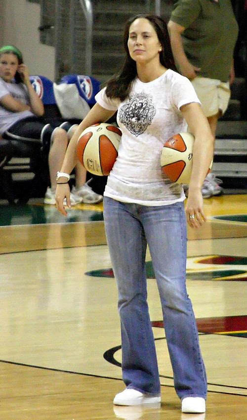 Sue Bird Bell Bottom Jeans Fashion Sport Icon.