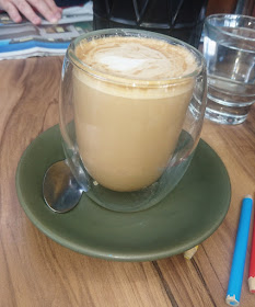 The Scented Garden Cafe, Croydon, latte