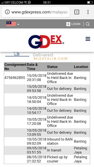 Kecewa Dengan Service Gdex , servis lambat, poor service, please update service Kecewa Dengan Service Gdex , servis lambat, poor service, please update service