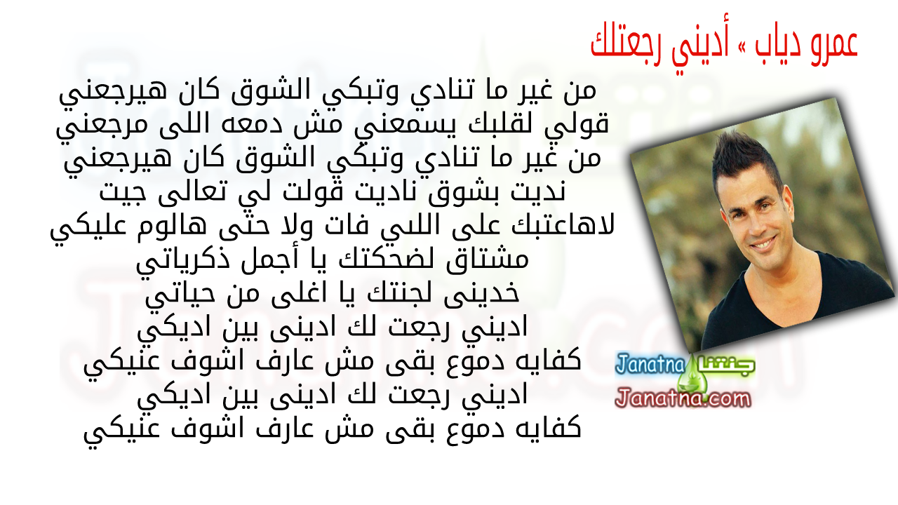 عمرو دياب أديني رجعتلك