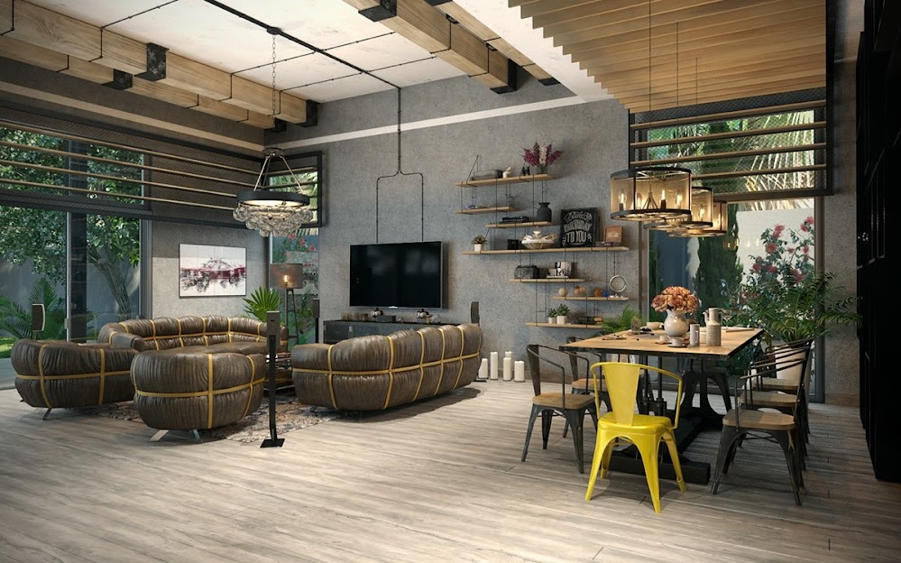 color-accent-ideas-for-industrial-dining-room