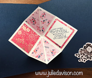 VIDEO: Stampin' Up! Everything is Rosy Run Fold Cards ~ www.juliedavison.com