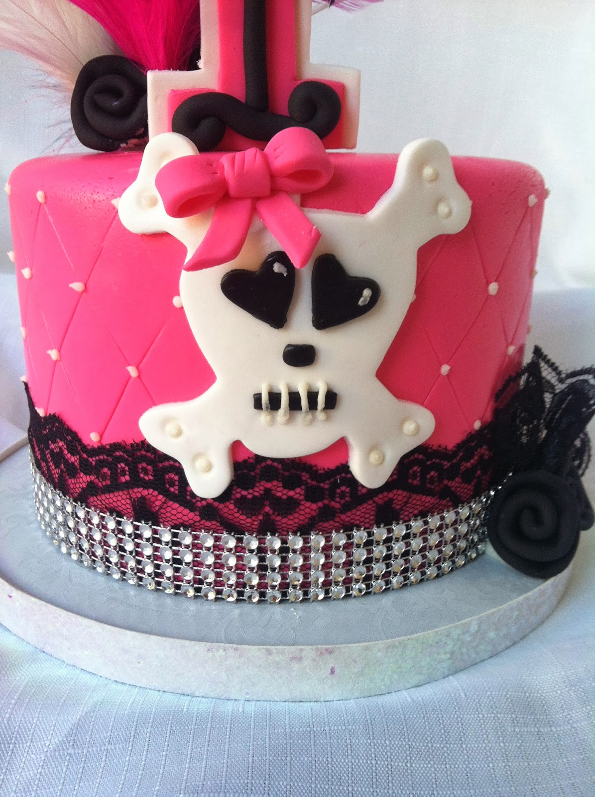 A Little Something Sweet Pink Pirate Cake Topper!