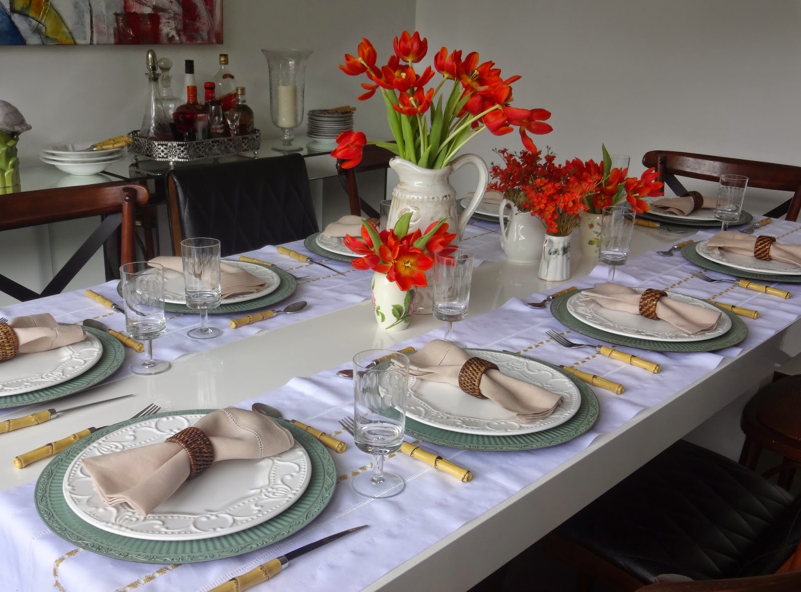 Festejar é tudo de bom!: Mesa posta... Dia das Mães.