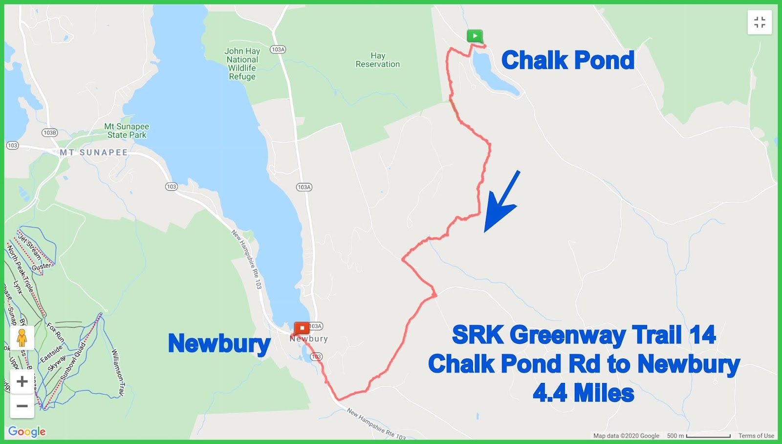 Outdoor Enthusiast SunapeeRaggedKearsarge Greenway Trail 14 Chalk