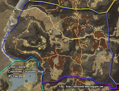 Great Cleave lodestone node locations map