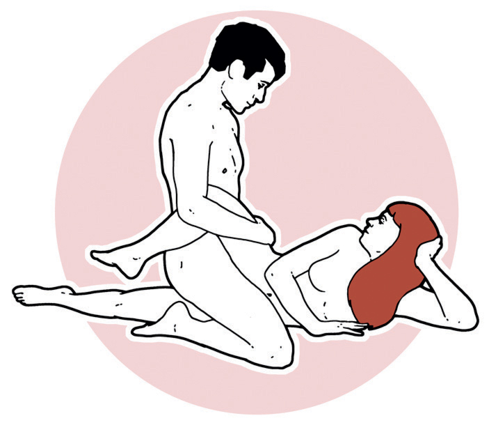 Try this upgraded missionary sex position, called The Pretzel Dip. 