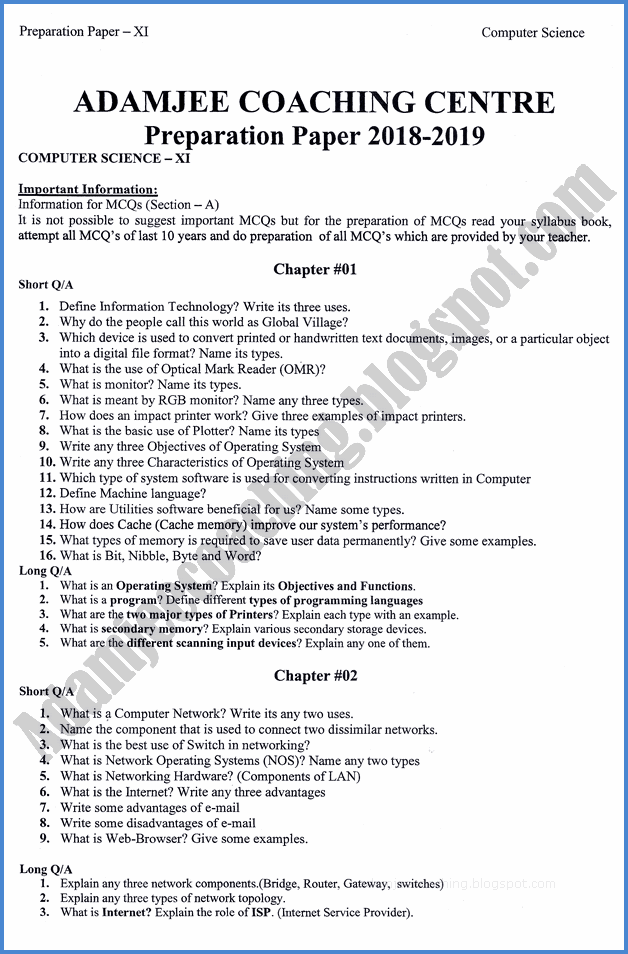 11th Computer Science Book