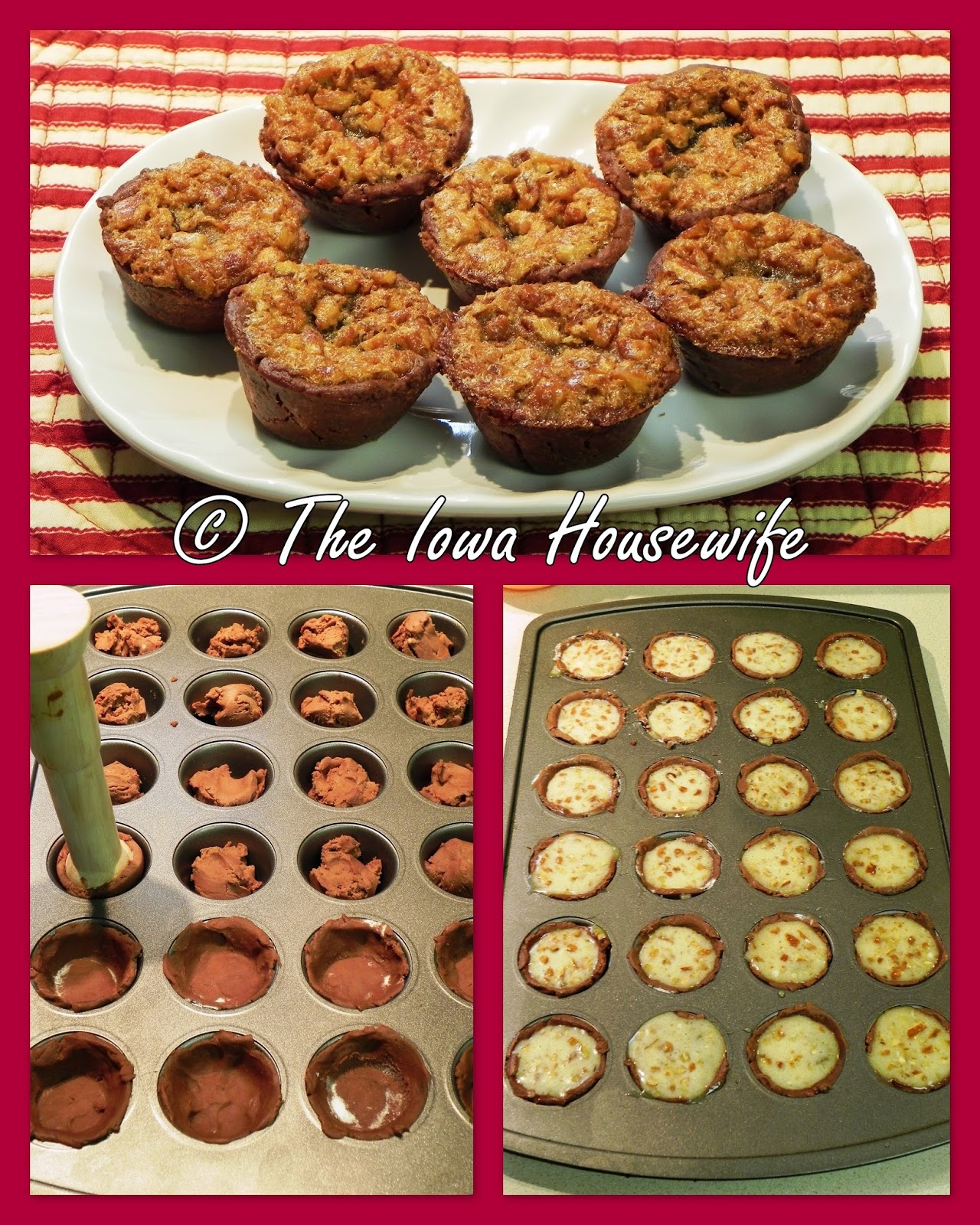 The Iowa Housewife Chocolate Pecan Tassies