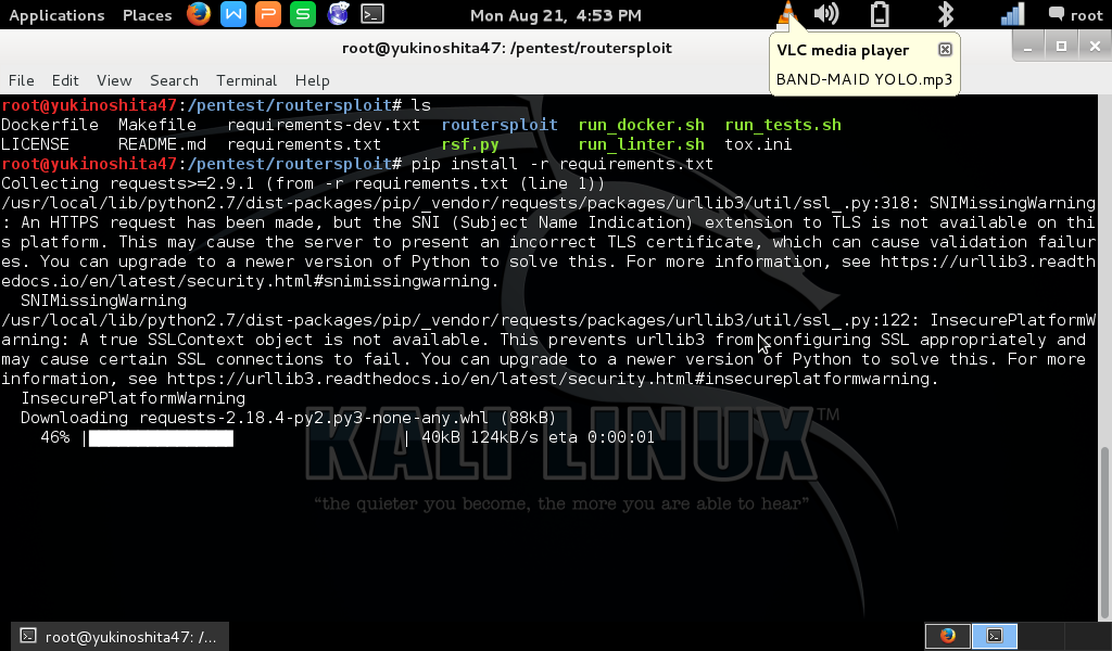 Kali Linux Routersploit