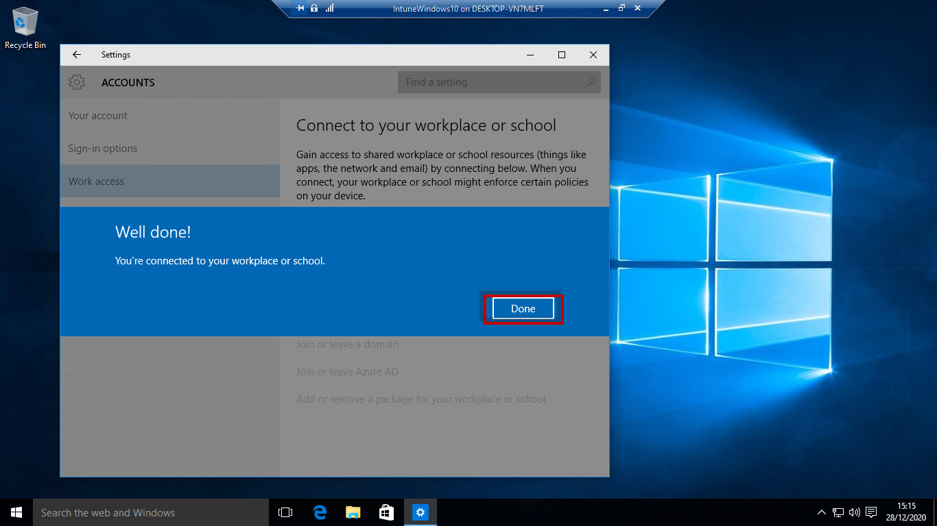 Enrolling Windows 10 Devices to Intune