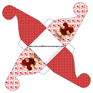 Teddy Bear in Love: Free Printable Boxes. Teddy Bear in Love You can use this box for chocolates, candies or cupcakes.