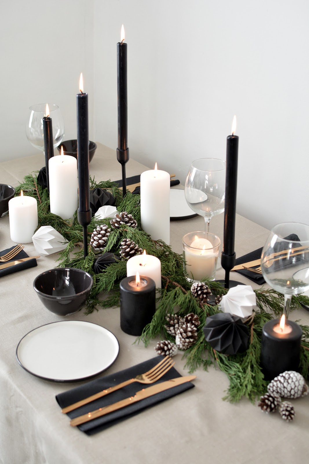 a scandinavian inspired christmas table setting — Caroline Burke