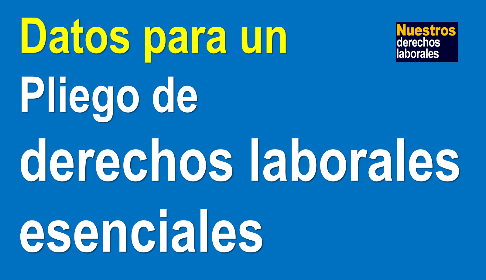 DATOS PARA UN PLIEGO DE DERECHOS ESENCIALES.