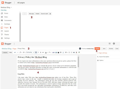 Cara Mudah Membuat Privacy Policy Pada Blog Blogger Dan Website