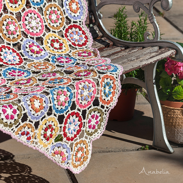 "Garden Party" crochet blanket by Anabelia Craft Design "Garden Party" crochet blanket by Anabelia Craft Design