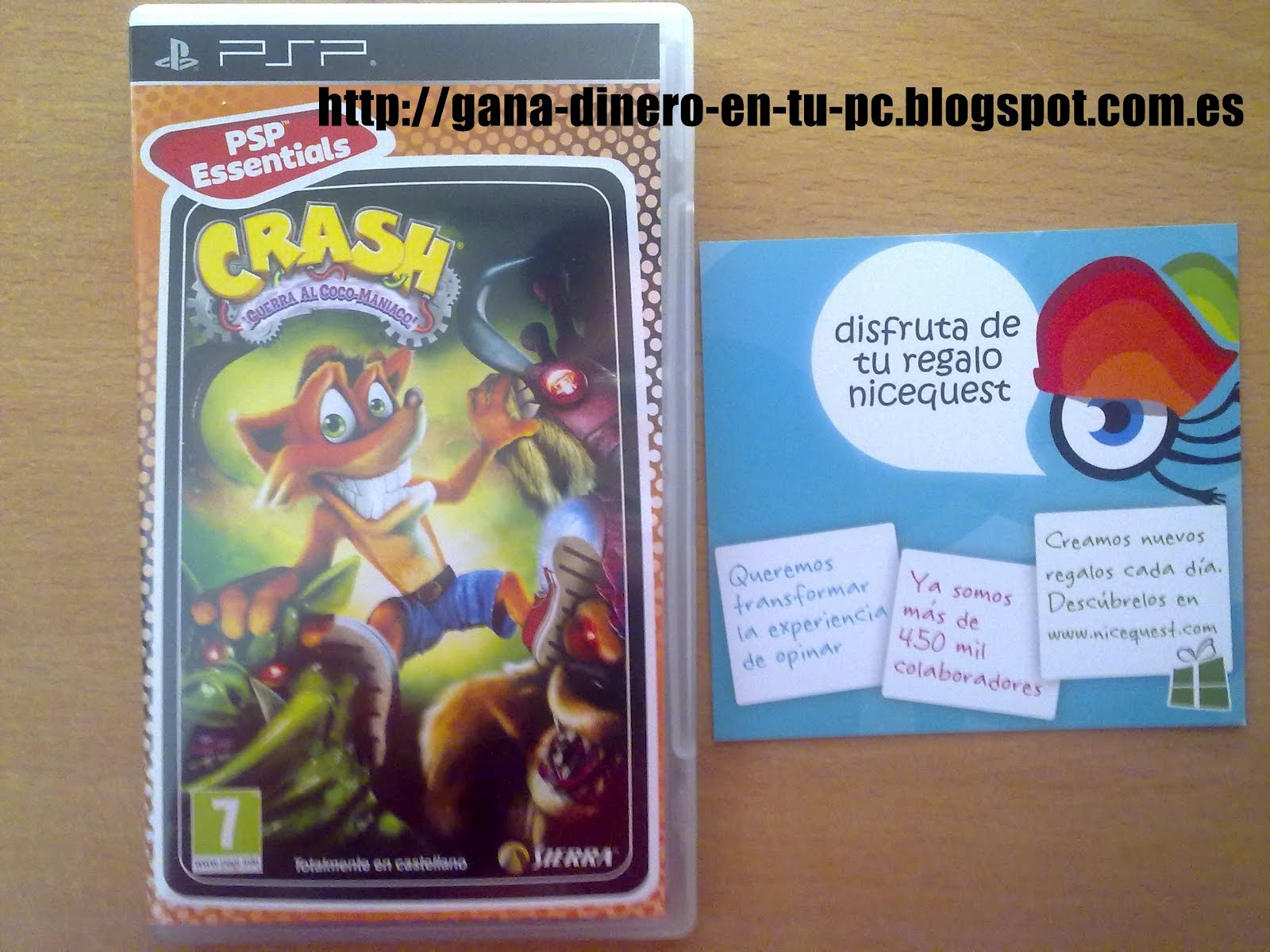Crash La guerra al para PSP gratis por Nicequest Gana