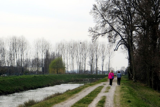 fiume tergola percorso ciclabile pedonale