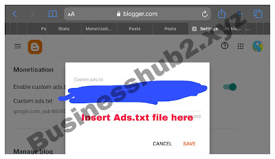 Setting up custom ads.txt file on blogspot for Ezoic monetization Inputting custom ads.txt file file on blogger for Ezoic