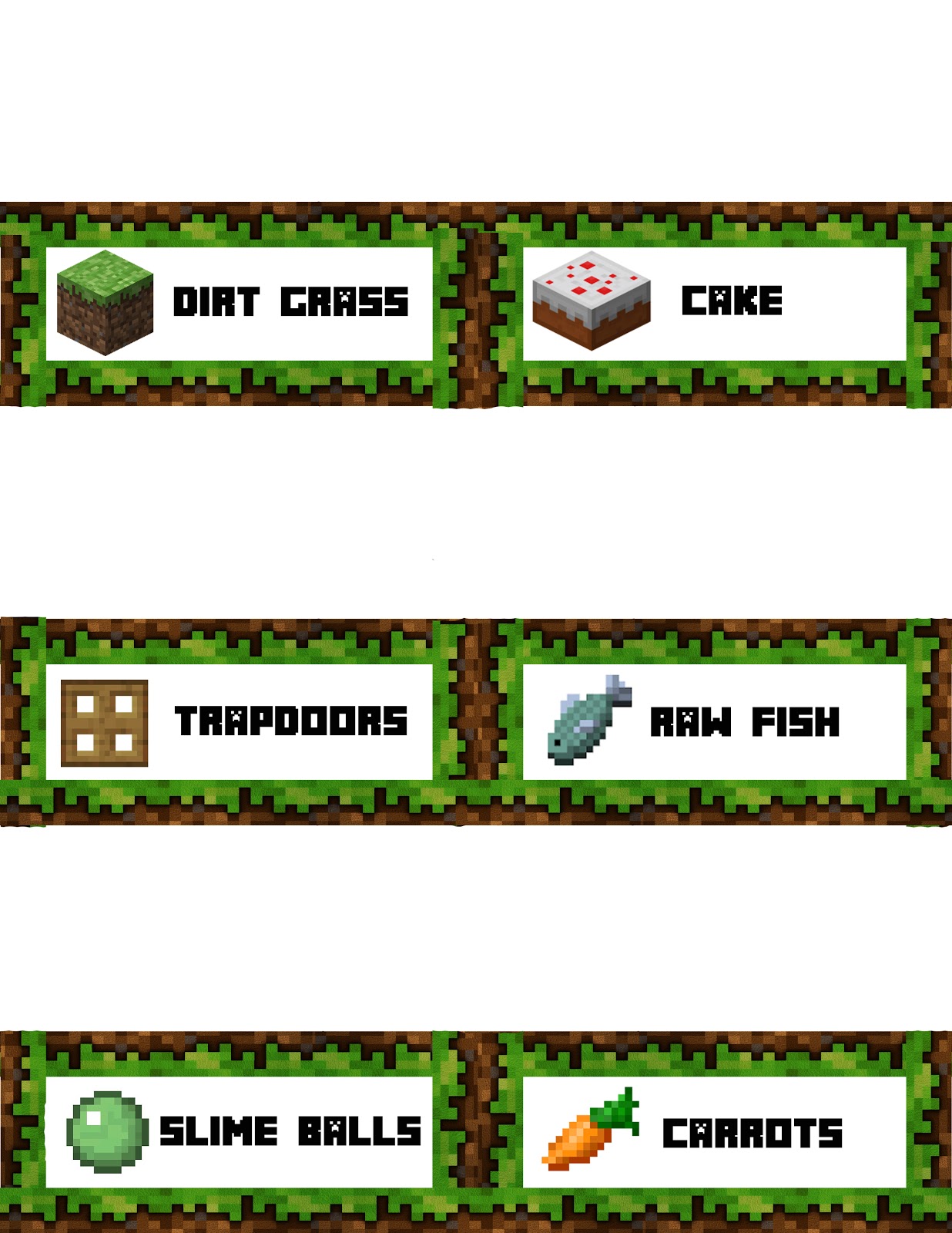 It's just an image of Breathtaking Minecraft Birthday Food Labels This is a photo of Breathtaking Minecraft Birthday Food Labels