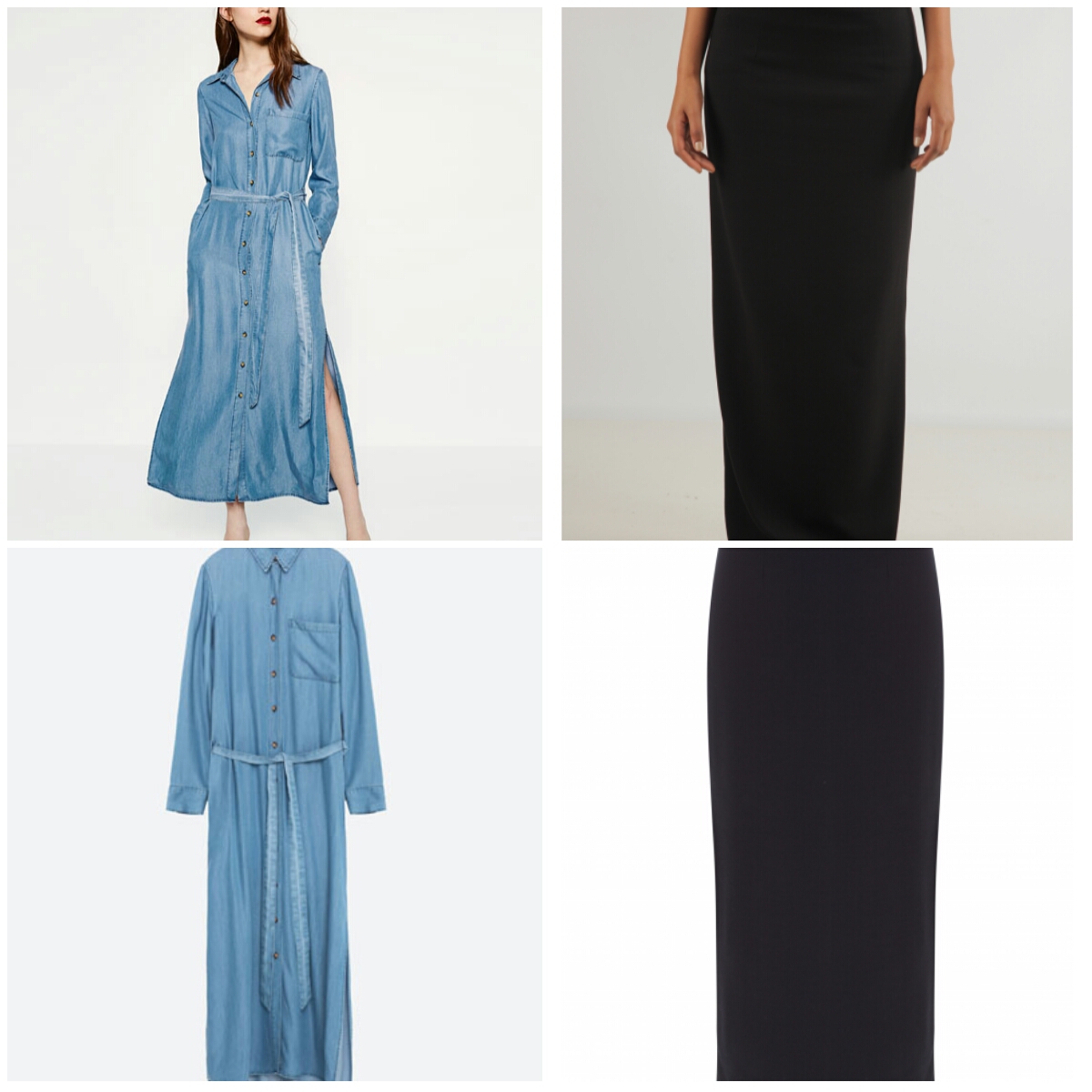 Modest Long Sleeve Shirt And Maxi Pencil Skirt Outfit Idea
