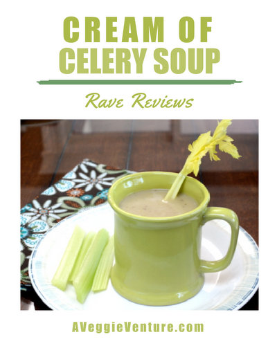 Cream of Celery Soup, another healthy soup ♥ A Veggie Venture, a simple homemade celery soup, all about the celery and way more than the sum of its parts. Rave reviews!