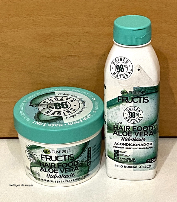 Fructis Hair Food de Aloe Vera, acondicionador y mascarilla