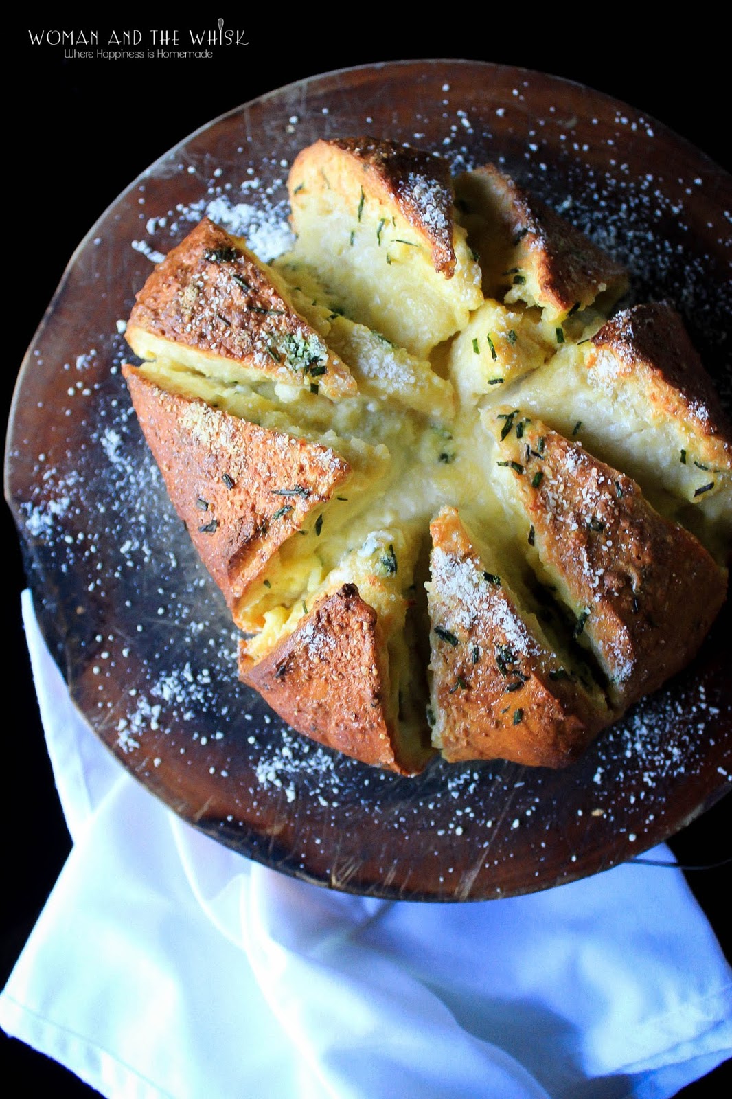 Woman and the Whisk Korean Cream Cheese Garlic Bread