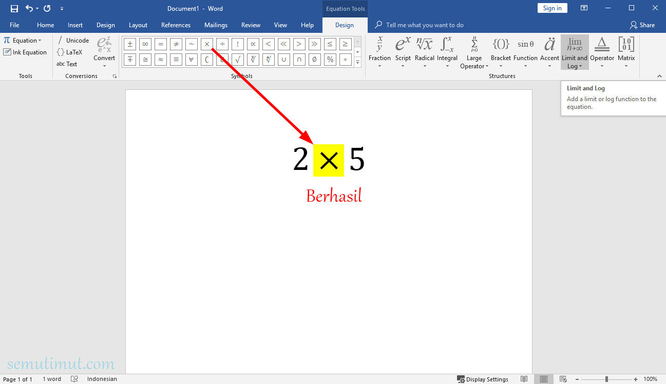 Cara Membuat Rumus Di Word Matematika Fisika Kimia Semutimut Tutorial Hp Dan Komputer Terbaik