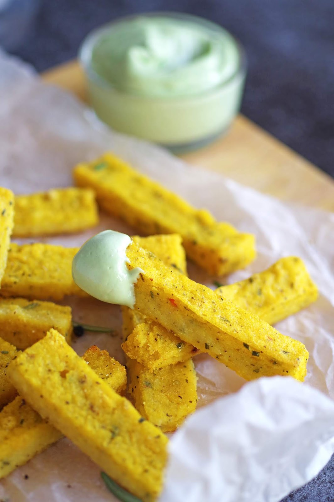 Garlic and Herb Polenta Chips Euphoric Vegan