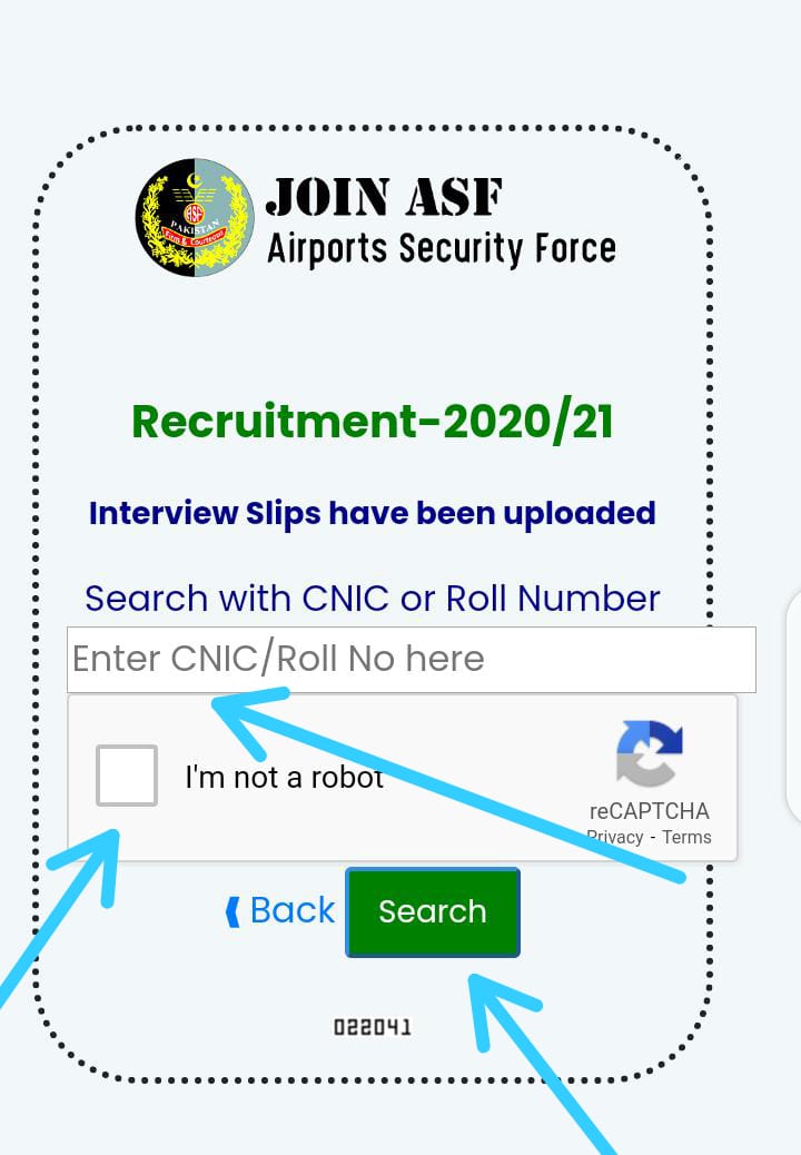 www.asf.gov.pk result 2021 Download ASF Interview Slip 2021