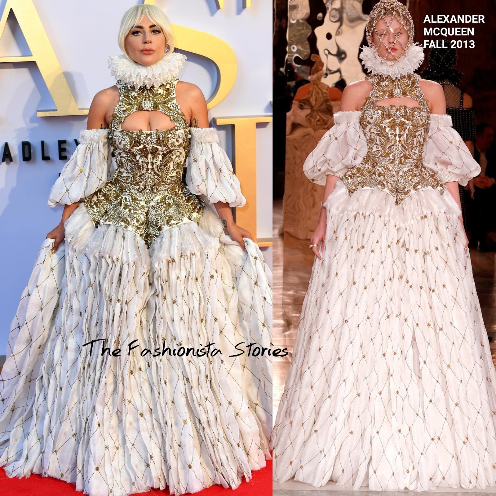 lady gaga in alexander mcqueen dress