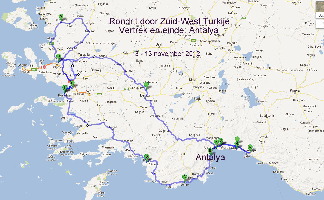 Turkije Kaart Kust - kaart