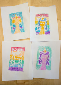 how to use markers and styrofoam to do easy printmaking activity with elementary aged kids- great cheap and recycled art project 