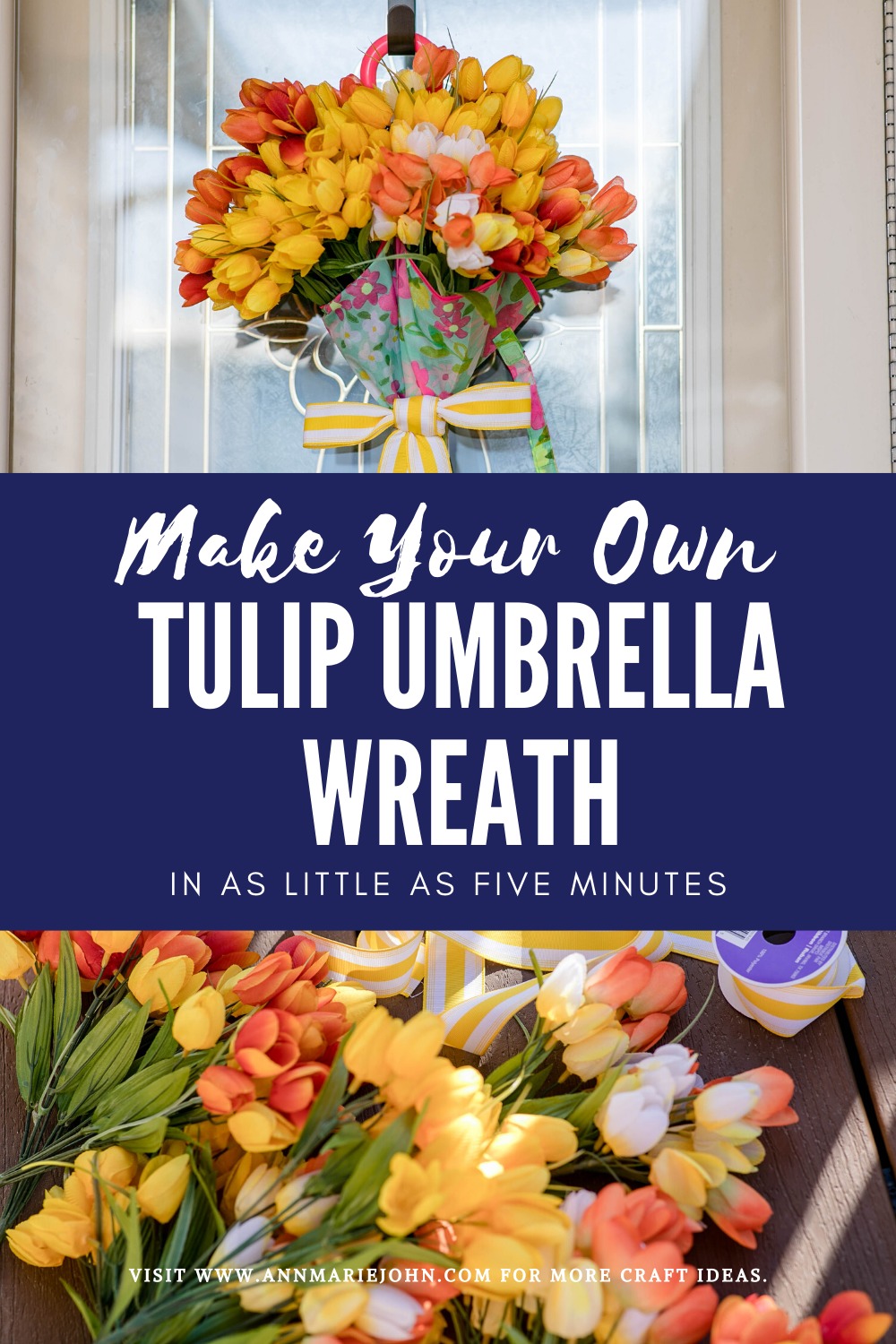 Tulip Umbrella Wreath Pinterest Image