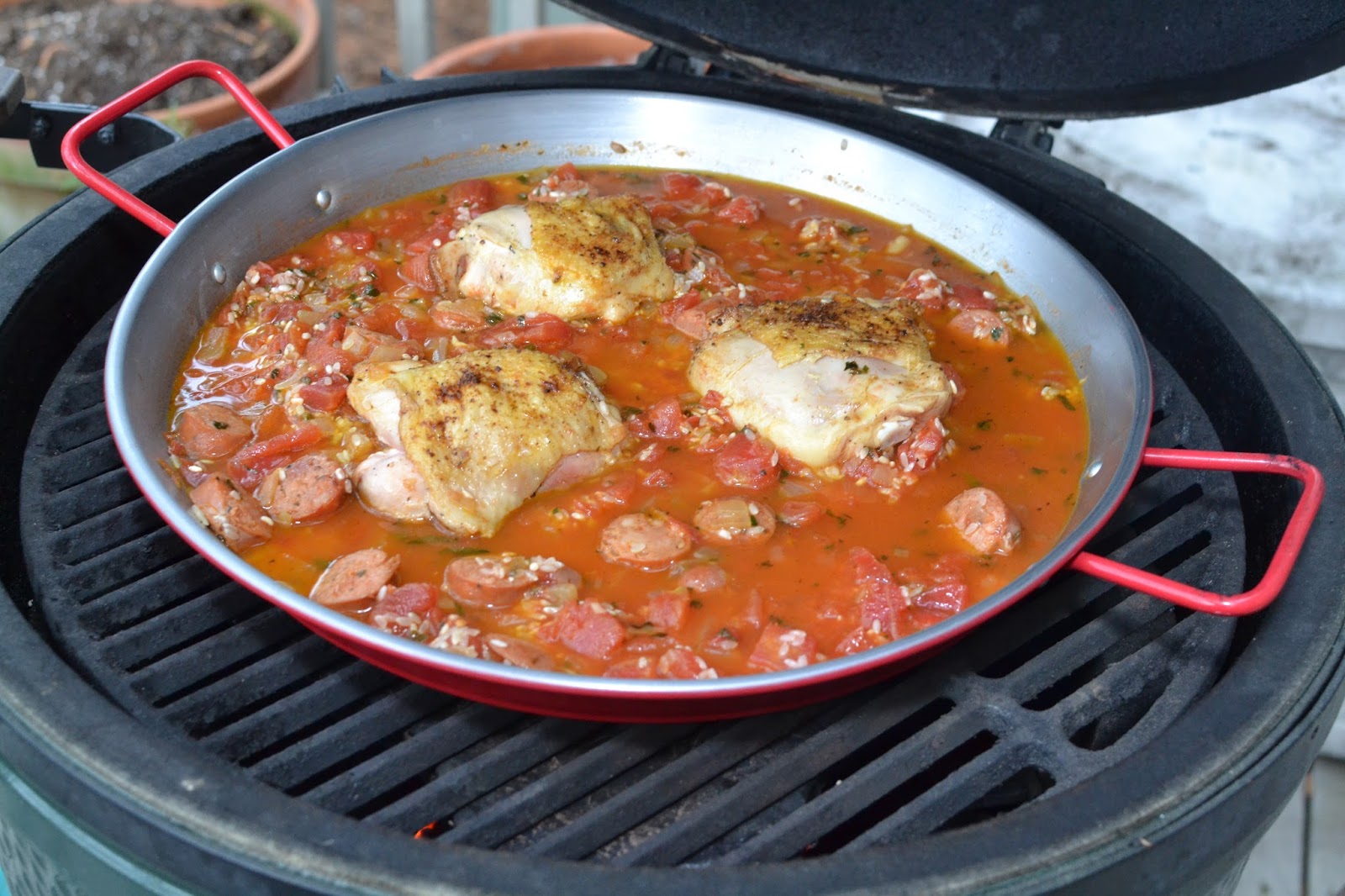 Weekend Food Project Paella on the Big Green Egg