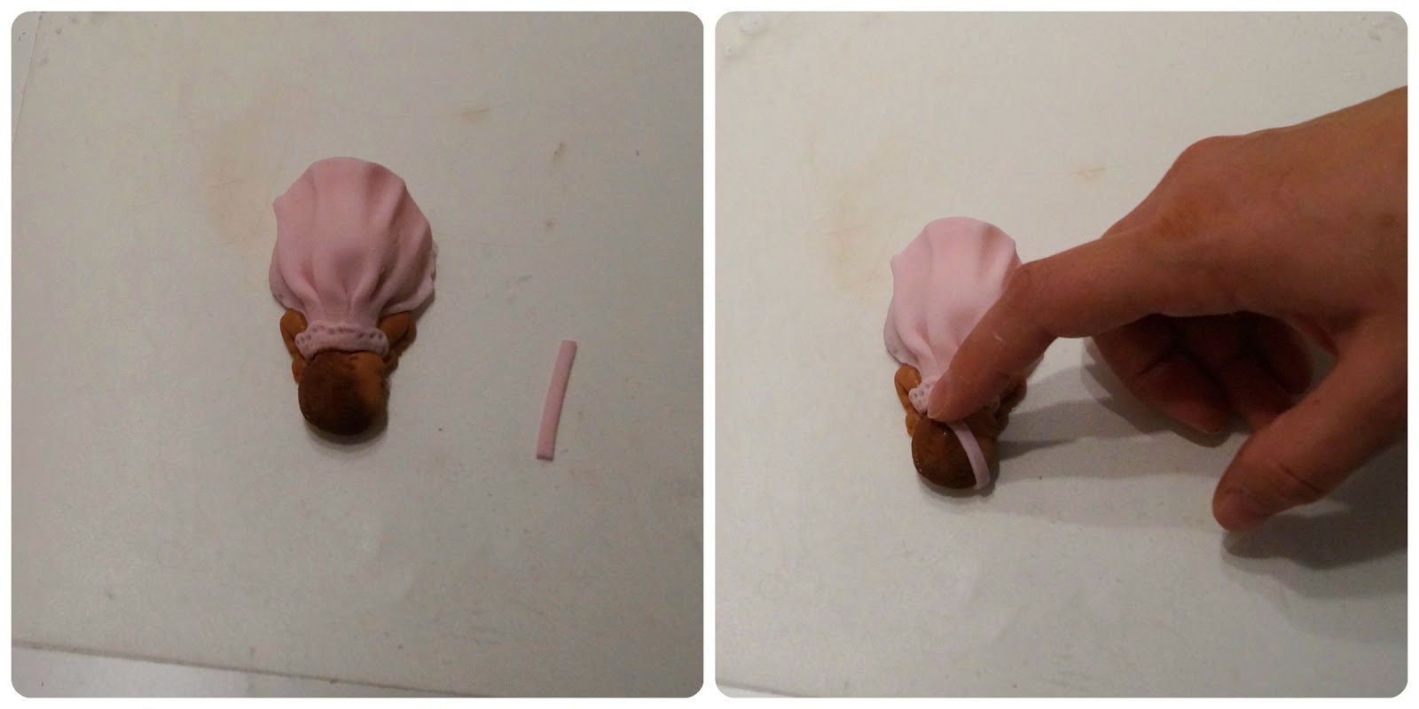 How to make a fondant baby cake topper with a mold