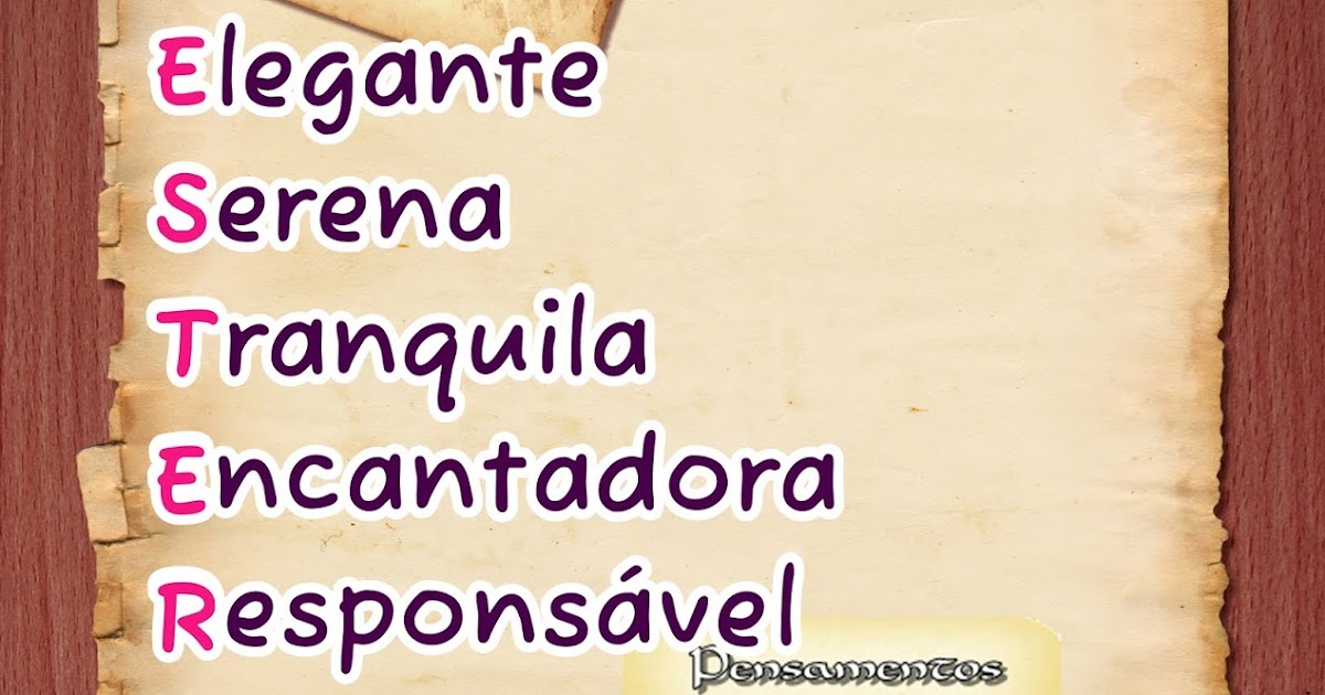 Pensamentos da Sabedoria Brincando com Nomes Ester Pensamentos da Sabedoria Brincando com Nomes Ester