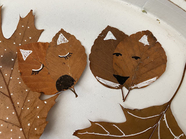 Eine schöne Herbstbastelei - Blätter bemalen | ♥ Zuckersüße Äpfel