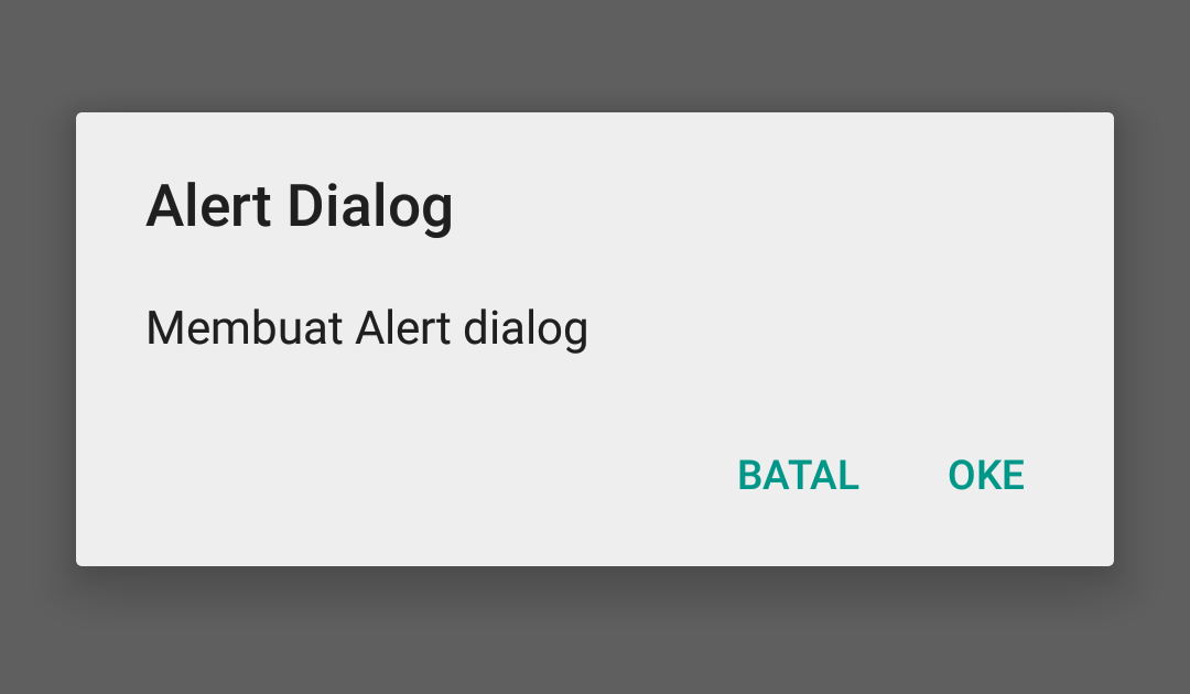Alert dialog