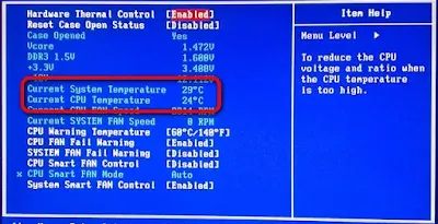 BIOS'ta CPU Sıcaklığını Kontrol Edin