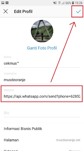 √ Cara Memasukkan Link WhatsApp Di Bio Instagram - musdeoranje.net