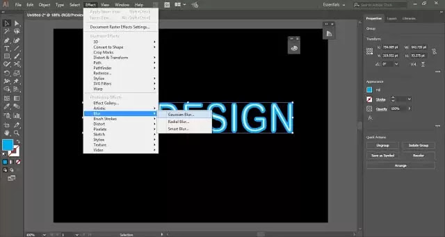 Neon Text Effect in Adobe Illustrator