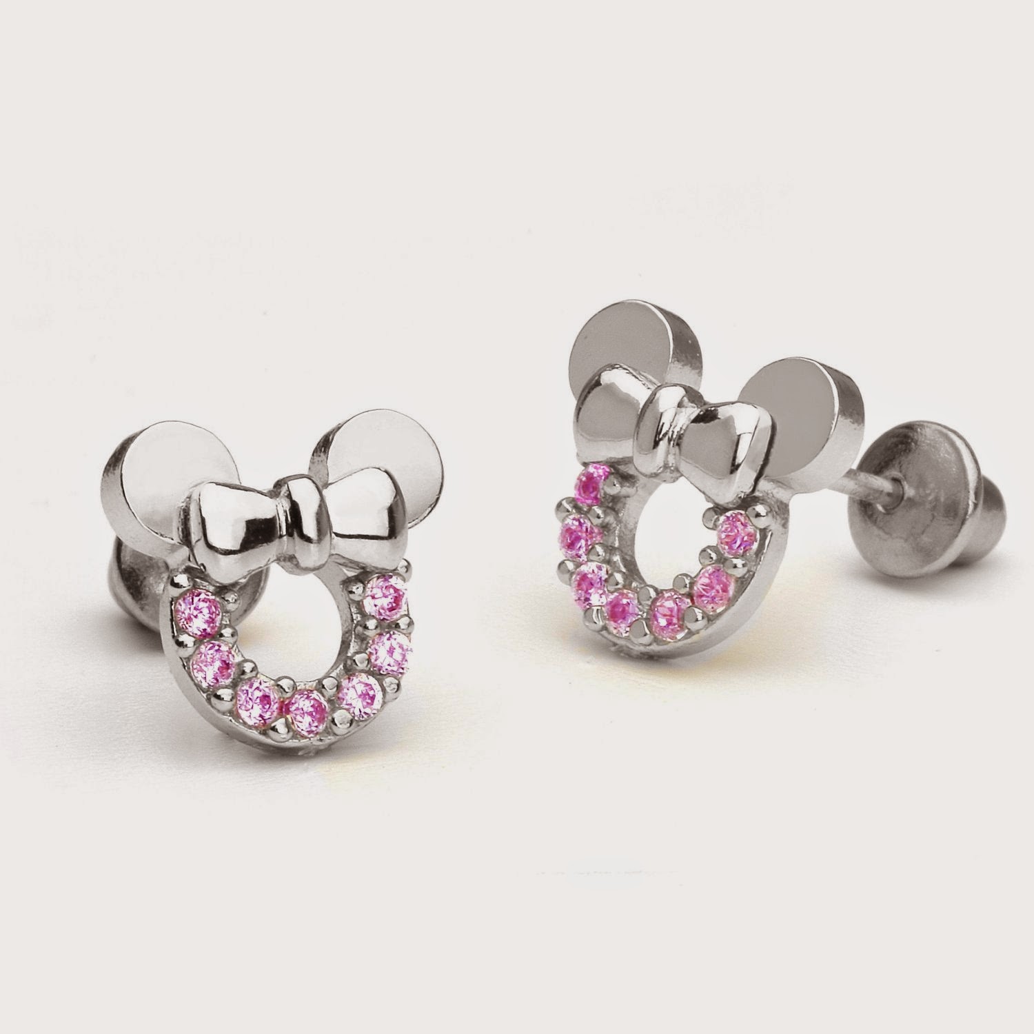 diamond earrings for baby girl ribbon shape