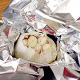 garlic in foil