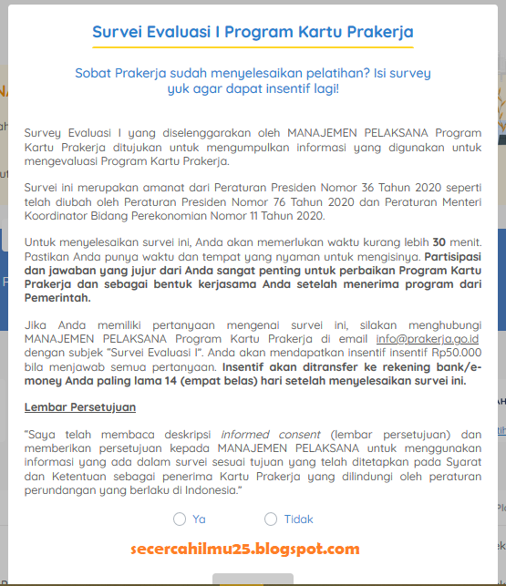 Update Cara Mendapatkan Insentif Tambahan Kartu Prakerja Secercah Ilmu